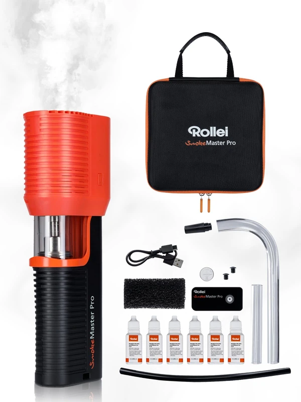 Portable Smoke Machine, Rollei Smoke Master Pro Mini Professional Fog Machine Wireless Remote Control Versatile Use for Photography Parties Halloween Outdoor Events Weddings