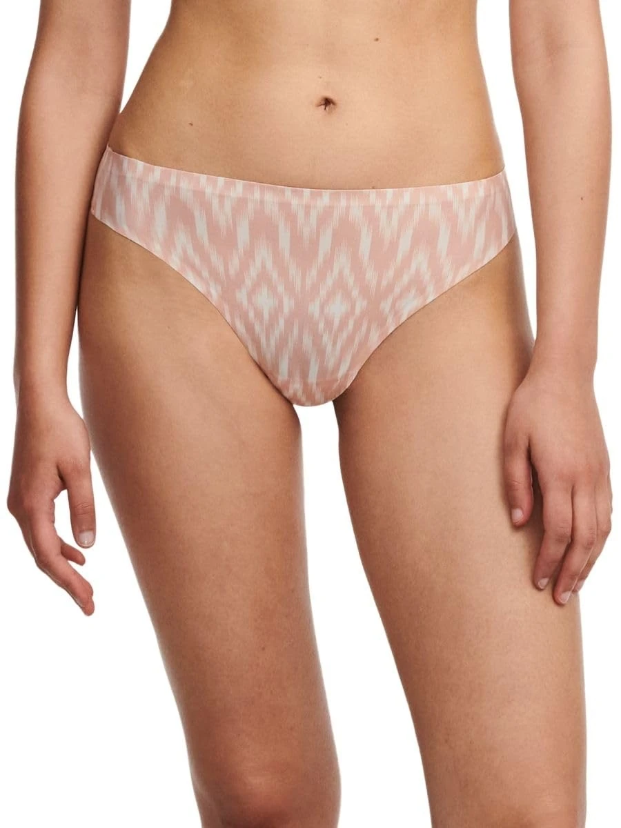 Chantelle SoftStretch Thong Ikat Print Pink One Size