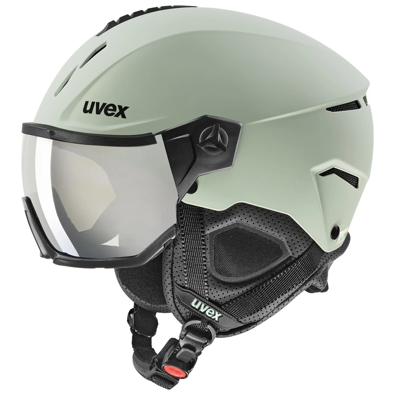 uvex Unisex-Adult, instinct visor ski helmet, oxid green matt, 56-58 cm