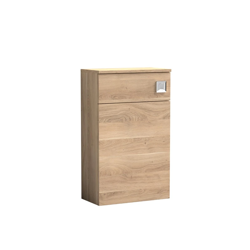 nuie NVF3041 Arno Modern Bathroom Floor Standing WC Toilet Unit (Pan and Cistern Not Included), 500mm, Bleached Oak Woodgrain