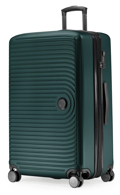 Hauptstadtkoffer - MITTE – Large Hard Shell Luggage, Expandable Suitcase, TSA, 4 Double Wheels, 77 cm, Forest Green