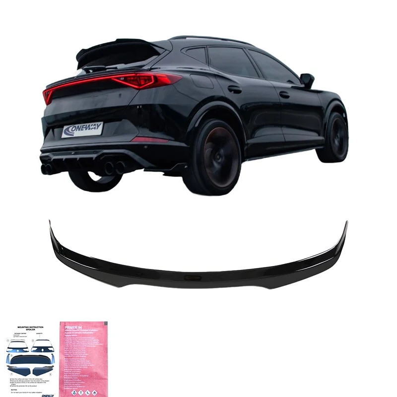 Oneway Roof Spoiler (Cap) compatible with Cupra Formentor 2020-2024 & Facelift 2024- - Gloss black