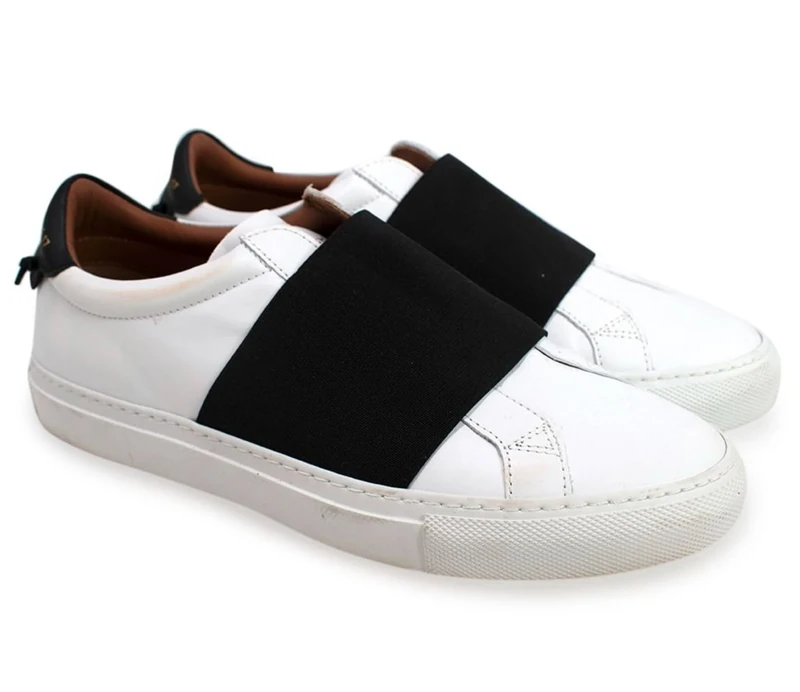 Givenchy Pre-Loved Skate Elastic Strap Urban Sneakers White Black