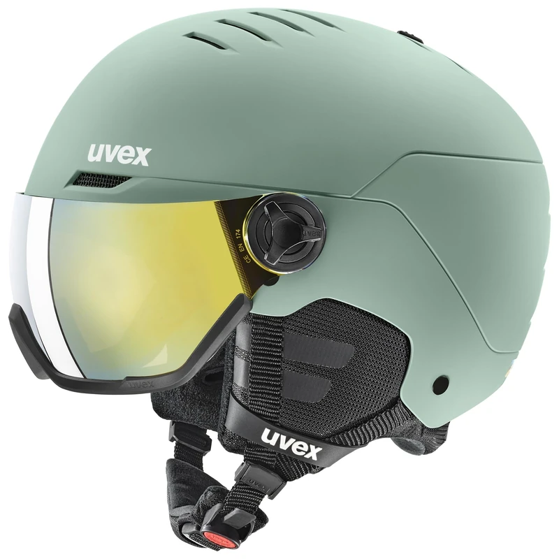 uvex Unisex-Adult, wanted visor ski helmet, oxid green matt, 58-61 cm