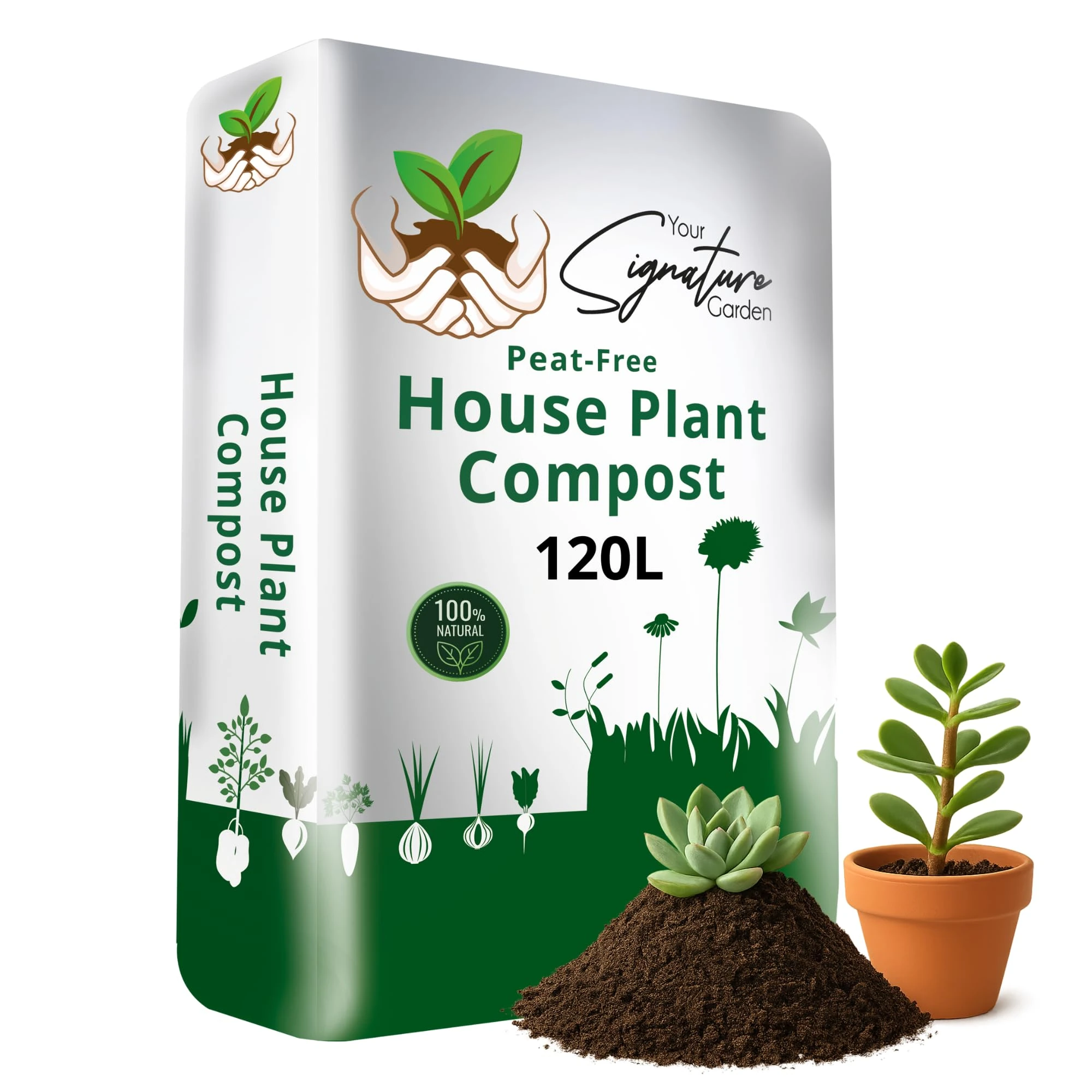 Laeto House Plant Compost 120L | Large Bag Potting Soil for Indoor & Outdoor Use | Nutrient-Enriched Houseplant Compost with Water Retention & Added Feed for Healthy Growth - 120 Litre Bag