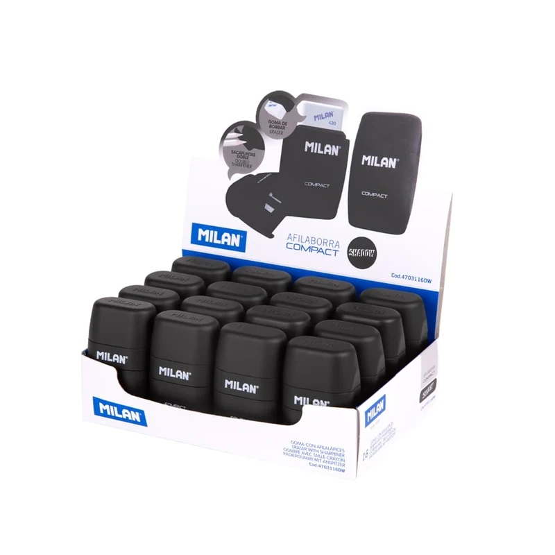 MILAN® Display Box 16 Compact Shadow sharpeners
