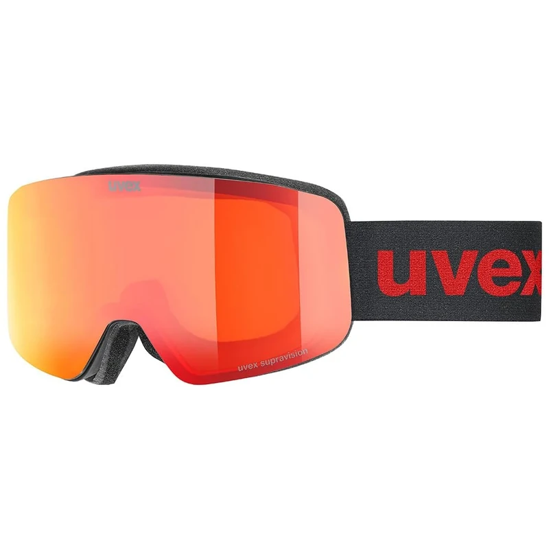 uvex Unisex-Kids, pwdr FM ski goggles, black matt/red-clear, one size