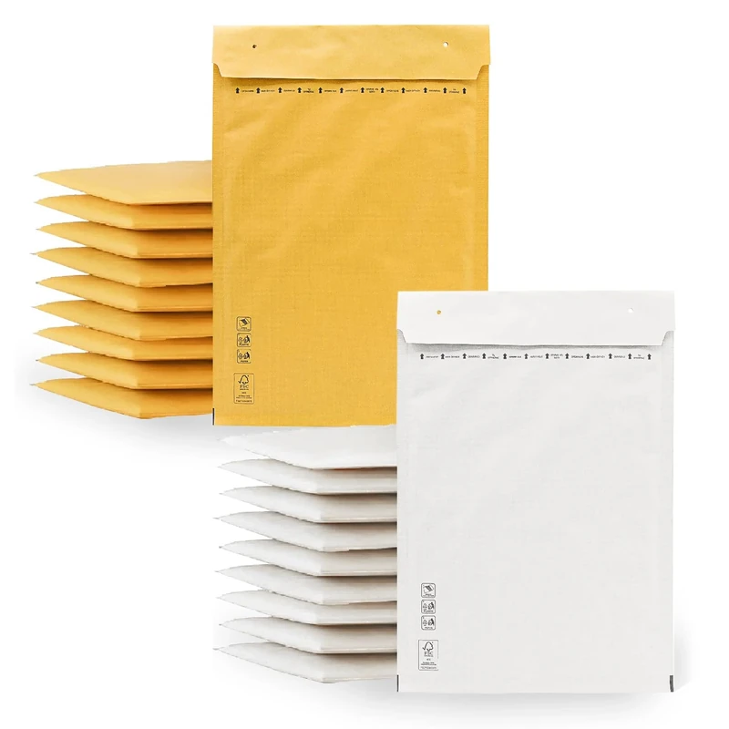 m-office Bubble Envelopes Kraft White Bubble Envelopes Mailers for Parcels Assorted Sizes Mailing Bags · m-office (230 x 340 mm, Pack of 20)