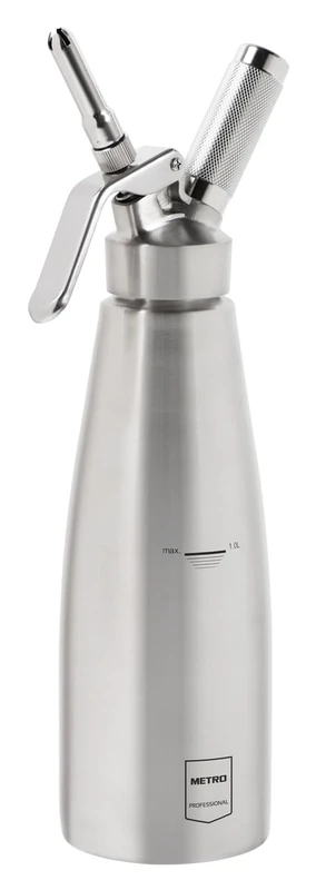 METRO Professional Chantilly Siphon 1L, Stainless Steel, Diameter 9.5 x 32.3 cm, Silver - Image 1