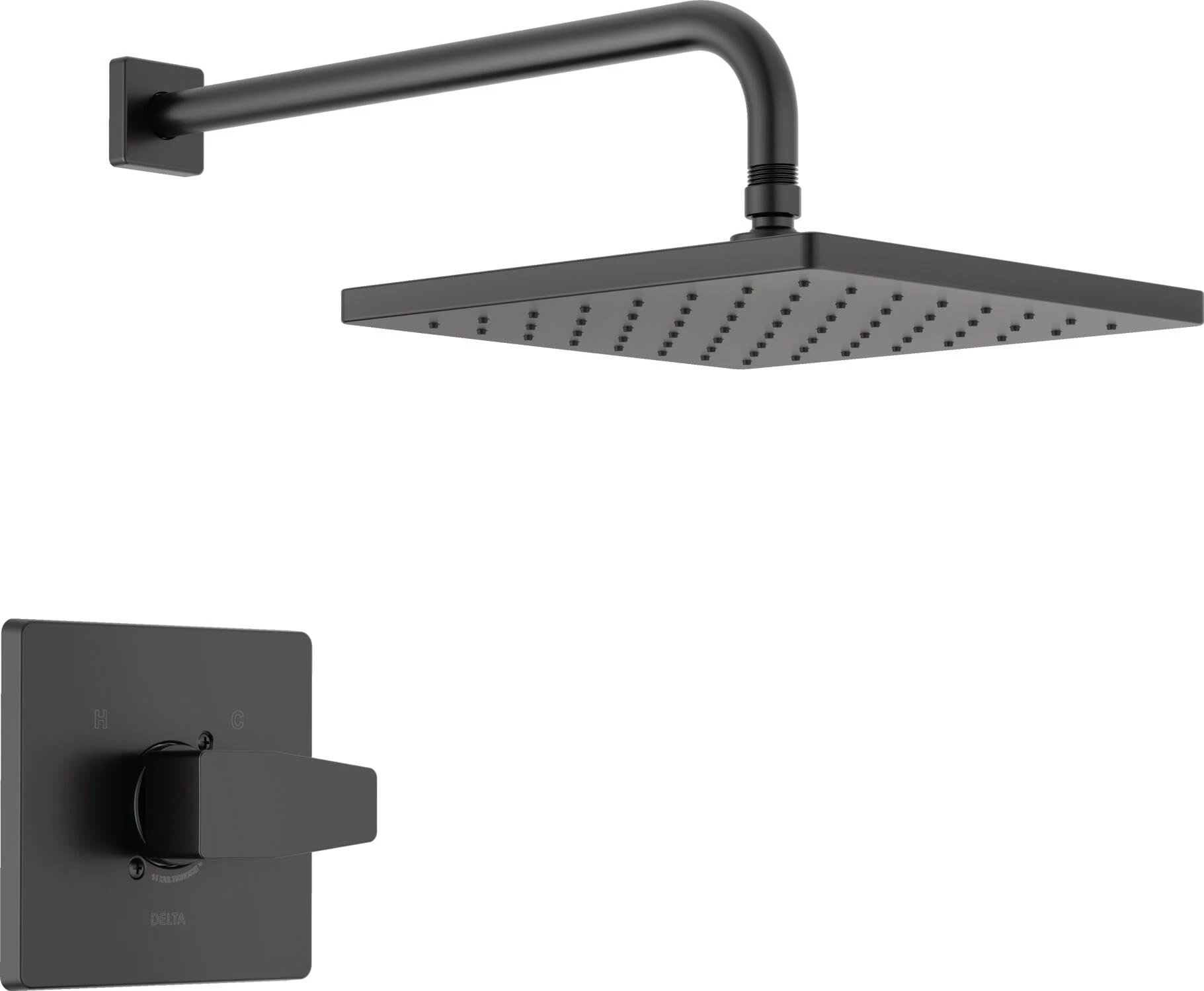 Delta Faucet T14268-BL-PP Modern Shower System, Matte Black