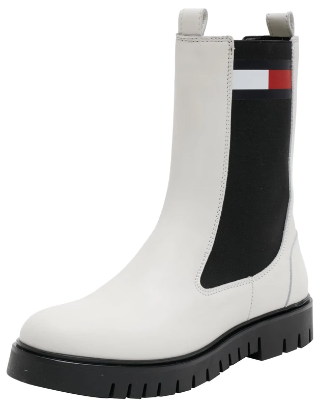Tommy Jeans Women's Tjw Long Chelsea Boot (En0en02625 Mid Boots, White Ecru, 6 UK