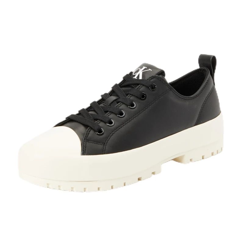 Calvin Klein Women’s Low Top Nappa Hybrid Trainers, Black (Black), 7