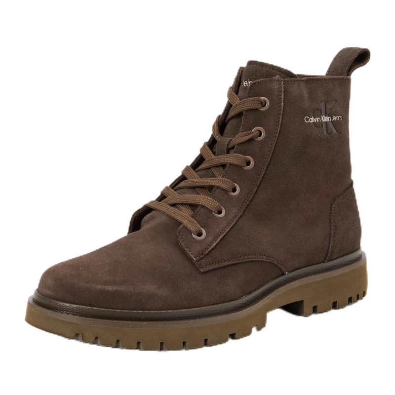 Calvin Klein Men’s Iconic EVA Mid Lace-up Boots, Brown (Triple Slate Black), 6