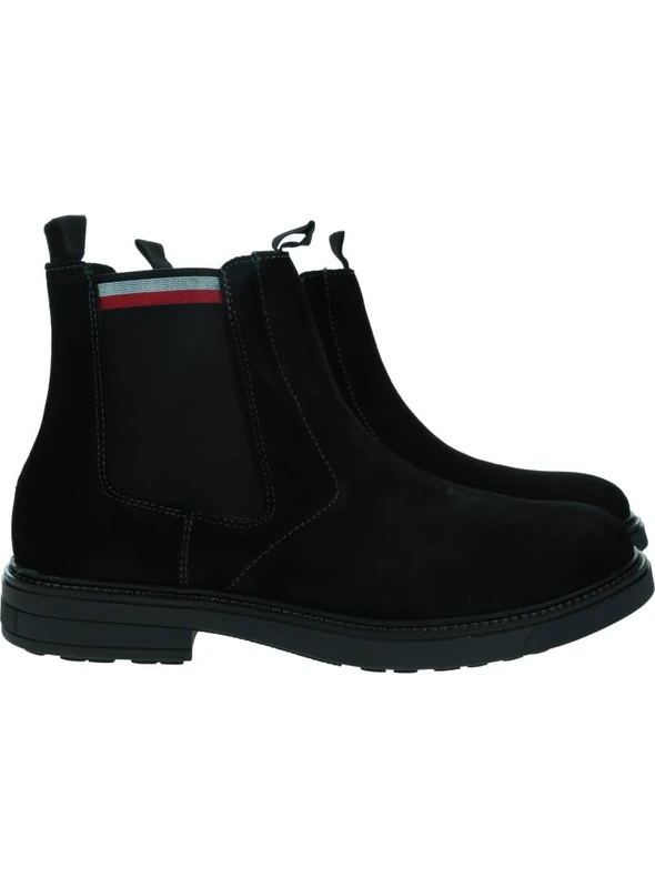 Tommy Hilfiger Men's Suede Chelsea Boots - Black, Size 6.5
