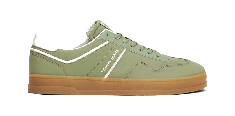 Tommy Jeans Men's TJM Vulc. Skater Mix Material (Em0em01456 Low Top, Grey Cool Earth, 10.5 UK
