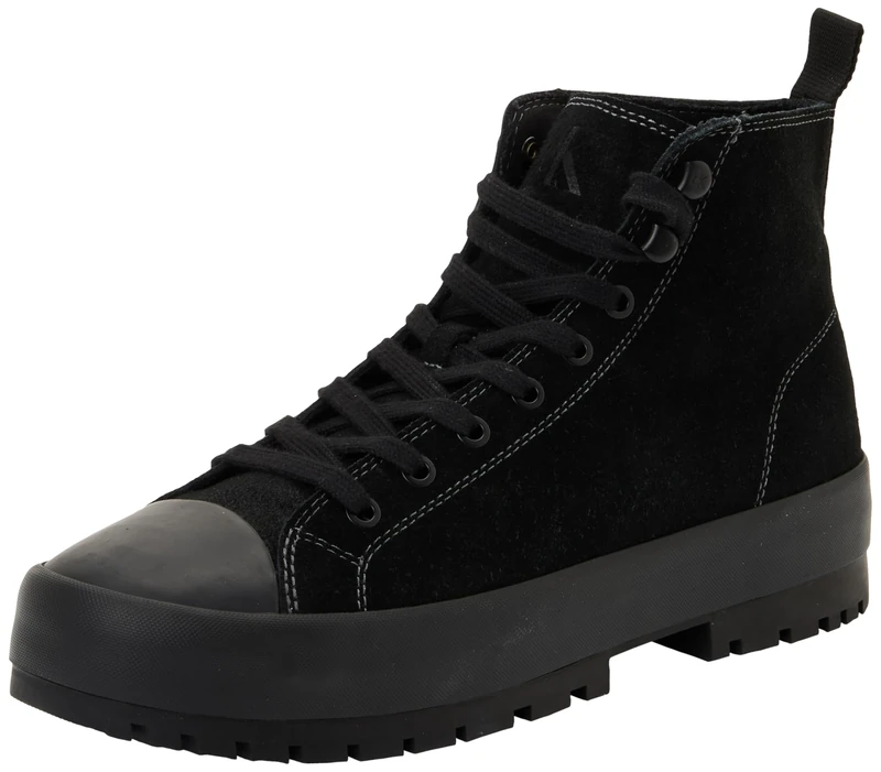 Calvin Klein Jeans Men Lugged Hybrid HIGH Laceup AUTH YM0YM01092 Sneakers, Black (Triple Black), 10