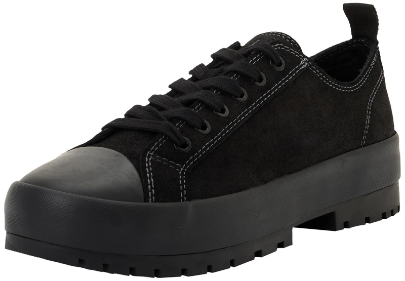 Calvin Klein Men's Lugged Hybrid Low Top Lace Up Trainers, Black (Triple Black), 11