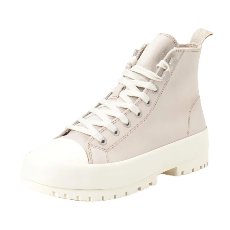 Calvin Klein Women’s Mid Top Suede Hybrid Trainers, Off-White (Eggshell/Creamy White), 5