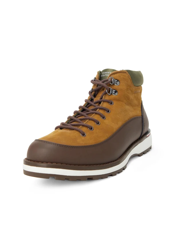 Tommy Hilfiger Men’s Corporate Outdoor Nubuck Leather Boots, Brown (Desert Khaki), 10,5