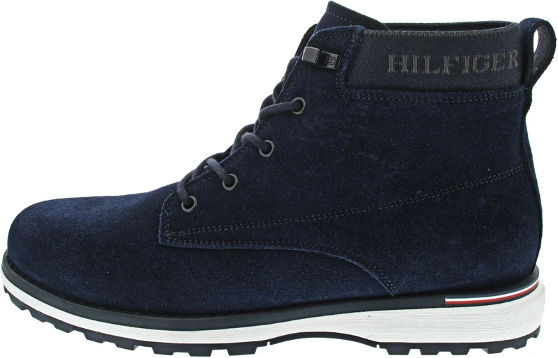 Tommy Hilfiger Men’s Corporate Outdoor Suede Boots, Blue (Desert Sky), 10