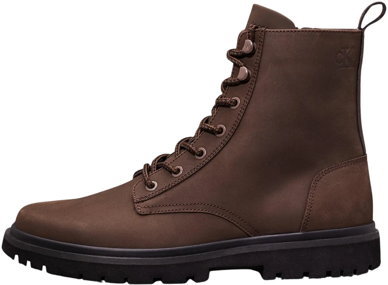 Calvin Klein Jeans Men EVA BOOT MID LACEUP REBELLIOUS YM0YM01071 Boots, Black (Slate Black/Black), 8