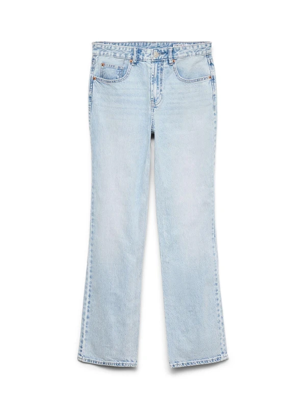 VERO MODA Female Straight-Fit VMTESSA High Waist Straight Cut Jeans, Light Blue (Light Blue Denim), 29W x 34L