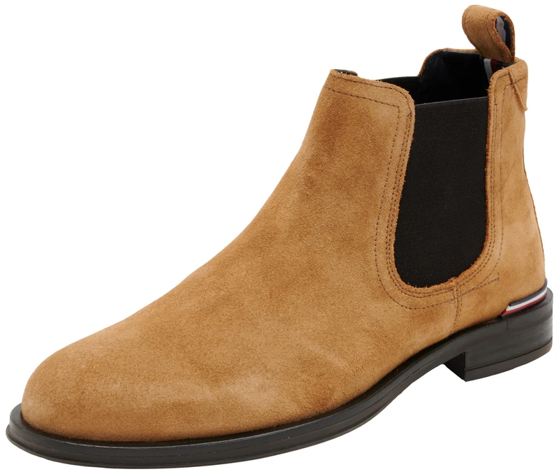 Tommy Hilfiger Men CORE RWB HILFIGER SUEDE CHELSEA (FM0FM04757) Ankle Boots, Brown (Sahara), 11
