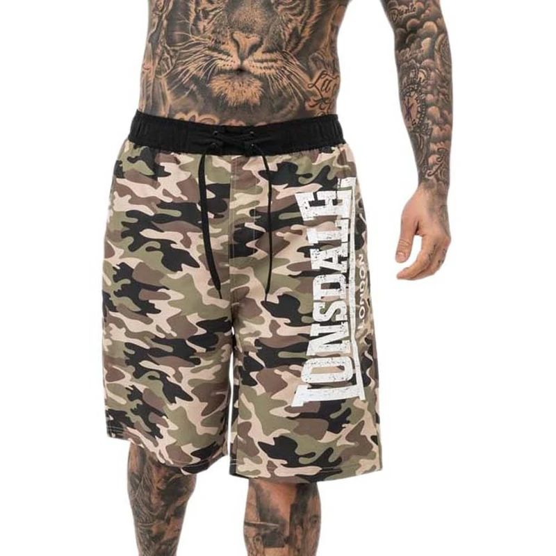 Lonsdale Men's Ballymena Swimming Trunks, Camo Woodland, S
