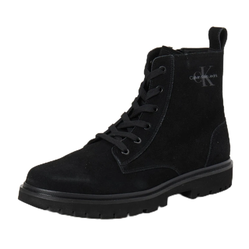 Calvin Klein Men’s Iconic EVA Mid Lace-up Boots, Black (Triple Black), 12