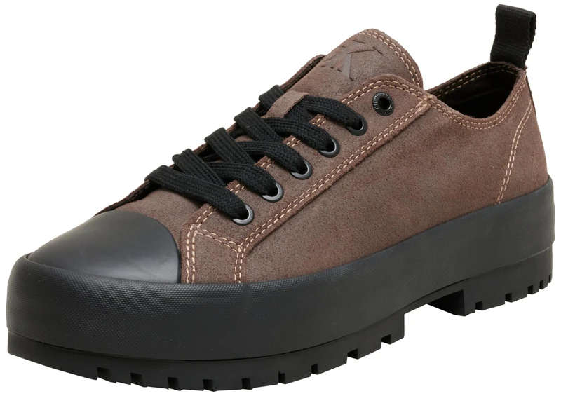 Calvin Klein Jeans Men Lugged Hybrid Low Laceup AUTH YM0YM01091 Sneakers, Brown (Slate Black/Black), 10.5