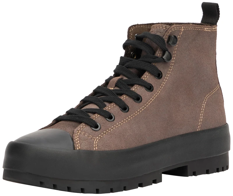 Calvin Klein Jeans Men Lugged Hybrid HIGH Laceup AUTH YM0YM01092 Sneakers, Brown (Slate Black/Black), 10.5