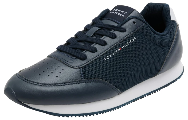 Tommy Hilfiger Men’s Mix Low Top Trainers, Blue (Desert Sky), 6,5