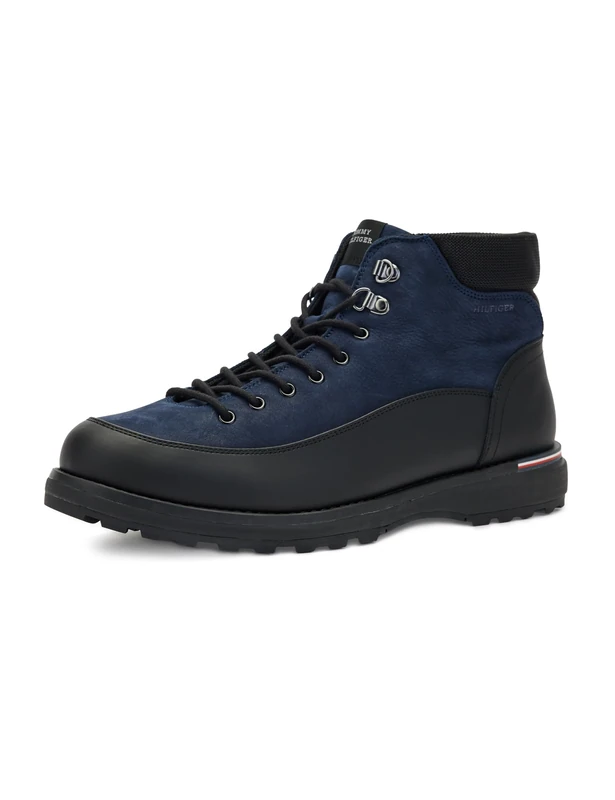 Tommy Hilfiger Men’s Corporate Outdoor Nubuck Leather Boots, Blue (Desert Sky), 11