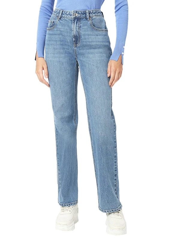 VERO MODA VMTESSA HR Straight Jeans LI3114 GA Noos, Medium Blue (Medium Blue Denim), 32W x 32L