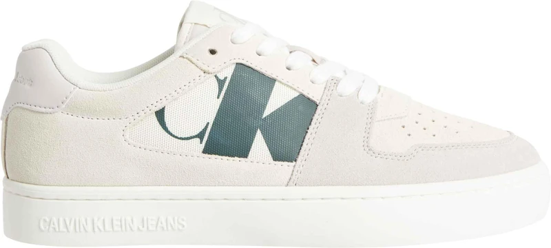 Calvin Klein Jeans Women Classic Cupsole NBS Mix YW0YW01612 Sneakers, Beige (Creamy White/Eggshell), 6.5