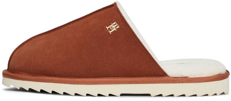 Tommy Hilfiger Women's Elevated Comfort Leather Slippers, Brown (Cognac Brown), 3
