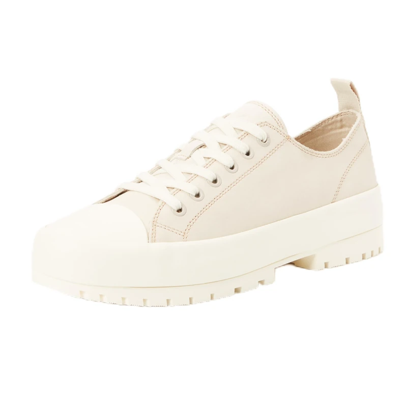 Calvin Klein Women’s Low Top Suede Hybrid Trainers, Off-White (Eggshell/Creamy White), 5