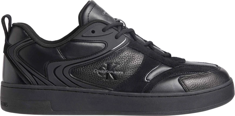 Calvin Klein Men's Basket Hybrid Cupsole Trainers, Black (Triple Black), 8
