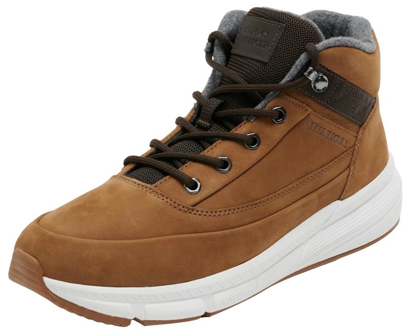 Tommy Hilfiger Men’s Warm Nubuck Hybrid Leather Boots, Brown (Desert Khaki), 6,5