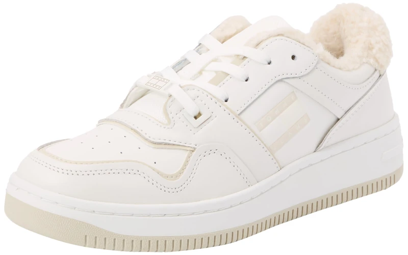 Tommy Jeans Women's Tjw Retro Basket Wl (En0en02593 Low Top, White Ecru, 3.5 UK