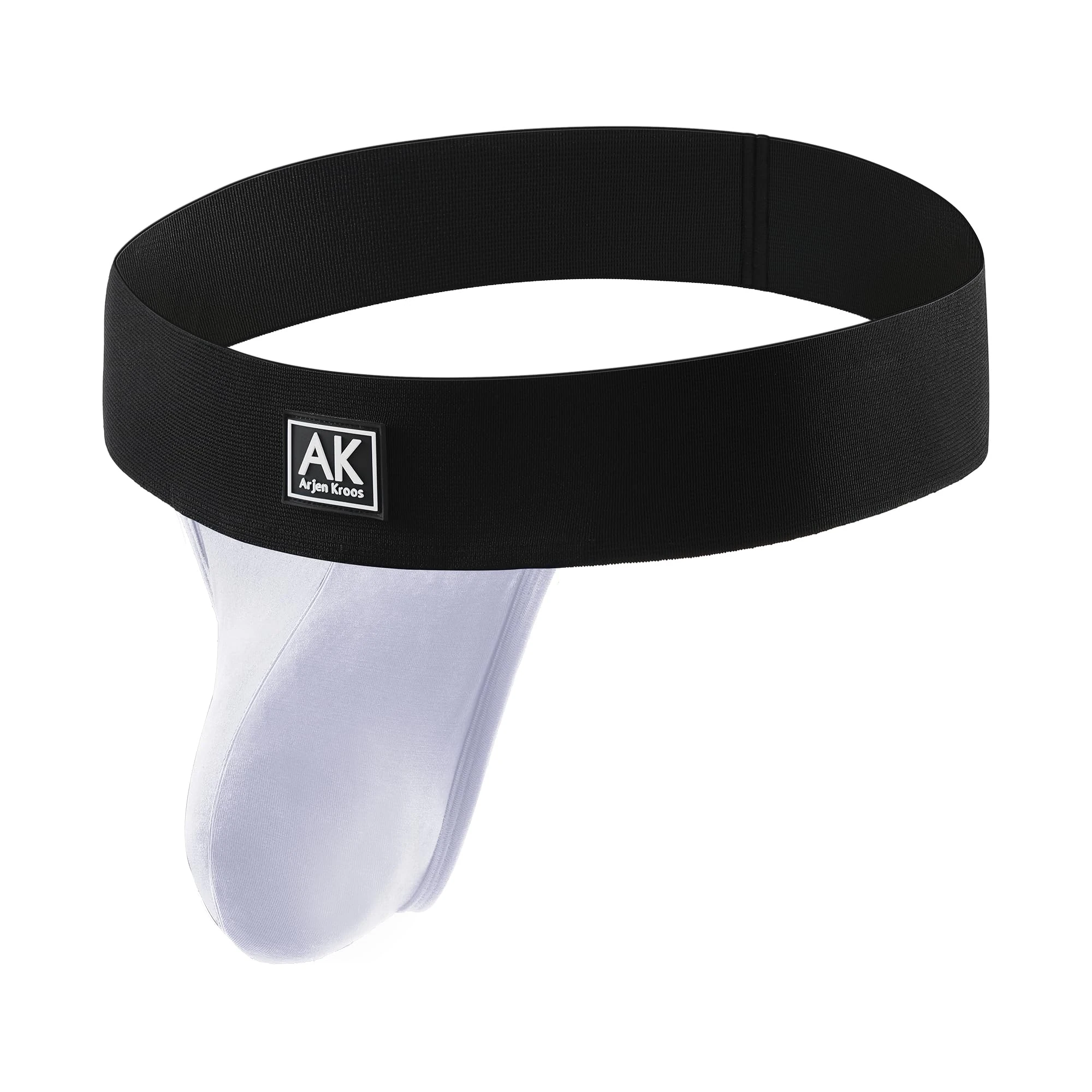 Casey Kevin Men's Jockstrap Pouch Sexy Jock Straps Modal Athletic Supporter Underwear without Leg Strap White L