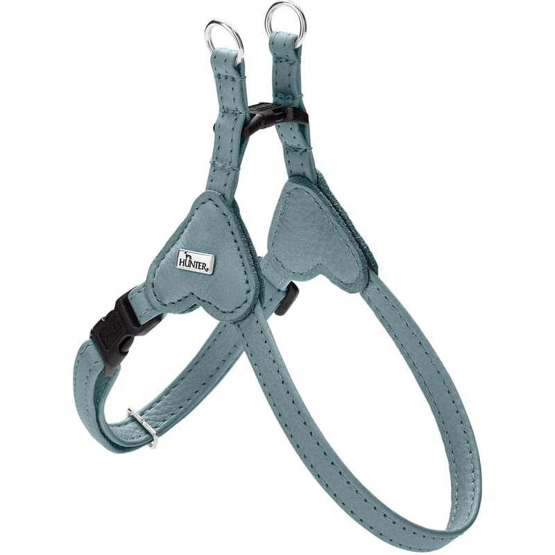 HUNTER Soho Mini Dog Harness - Light Blue Cowhide Leather XS-S