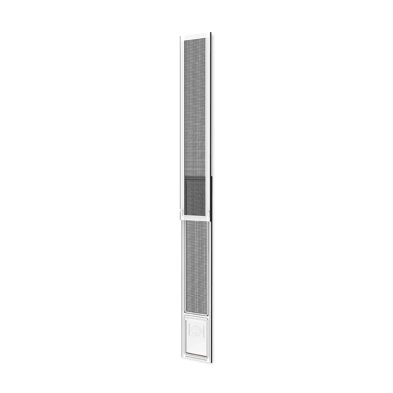 Mesh Patio Pet Door & Weather Resistant Panel, White, Size Small