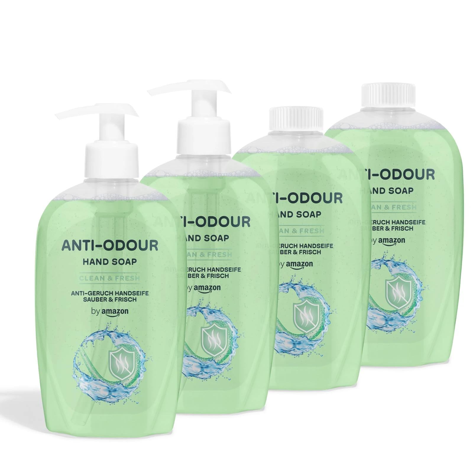 by Amazon Anti-Odour Hand Soap, 4 x 500ml