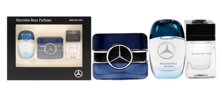 Mercedes-Benz Giftset - Mini Mens Cologne Set - Select, Sign, For Men - Long Lasting Cologne for Men - Men's Fragrances - Perfume for Men - 3 Pc