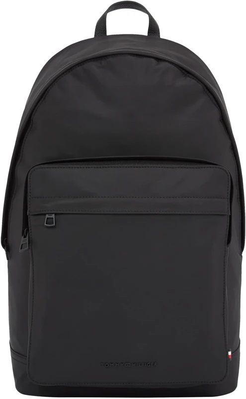Tommy Hilfiger Men’s Repreve Large Backpack, Black (Black), One Size