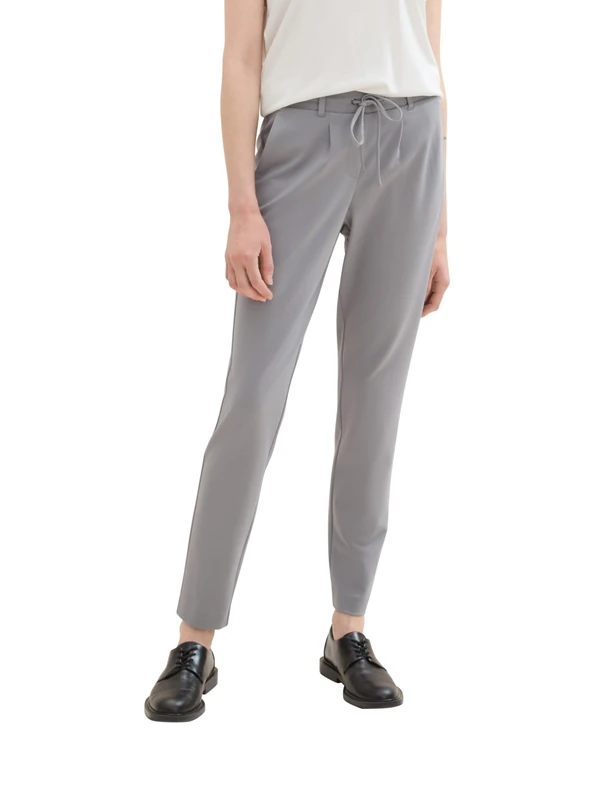 TOM TAILOR Women's 1008375 Loose fit Trousers, 10921-Explicit Grey, 38W x 32L