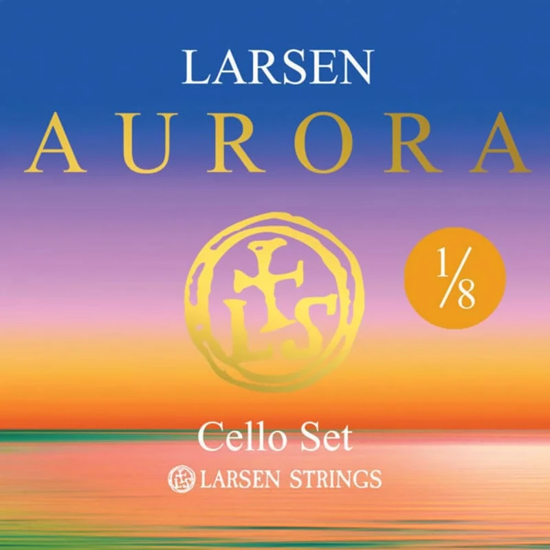 LARSEN STRINGS Aurora Cello Strings medium Set 1/8 Medium