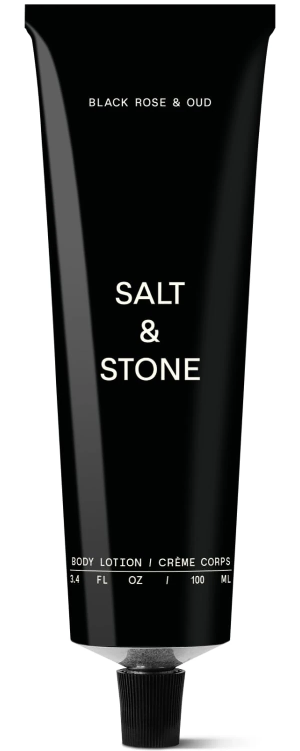 Salt & Stone Body Lotion | Scented Daily Body Lotion for Women & Men | Hydrates, Nourishes & Softens Skin | Restores Dry Skin | Fast-Absorbing | Cruelty-Free & Vegan (100 ml) (Black Rose & Oud)