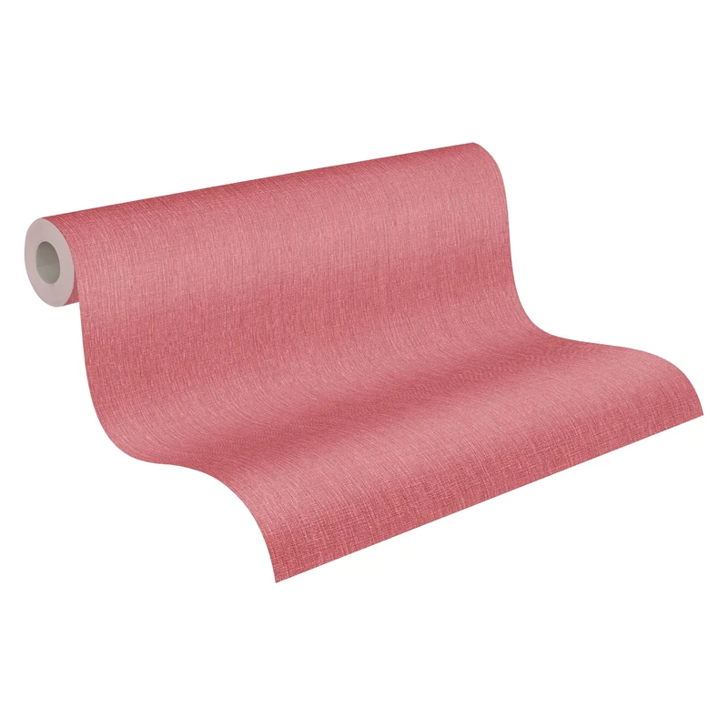 Livingwalls Red Plain Non-Woven Wallpaper 396522 with Textile Structure for Various Rooms 10.05 m x 0.53 m Made in Germany